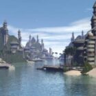 Fantasy Island med Bygning