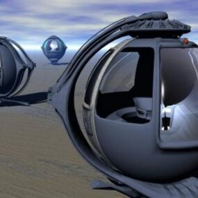 宇宙戦闘機の未来的な武器 3D モデル
