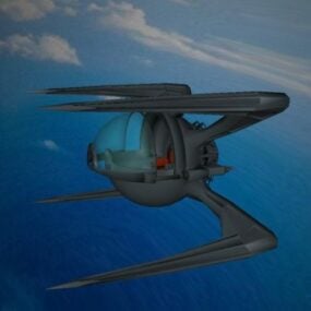 3д модель космического корабля SciFi Krab