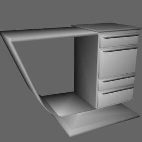 Keltainen musta Dresser Furniture 3D-malli