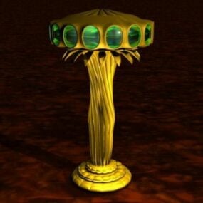 3д модель лампы с золотым цоколем Jade Shade