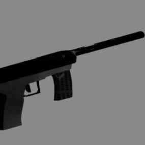 3д модель концепта игрового пулемета