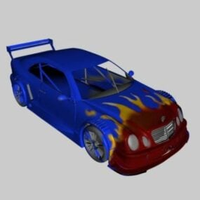 Model 3D samochodu wyścigowego Merc