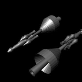 3D-Modell einer Raketenwaffe