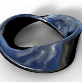 Dekoracja w kształcie koła w płynie Model 3D