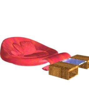 Nowoczesny model sofy kanapowej 3D