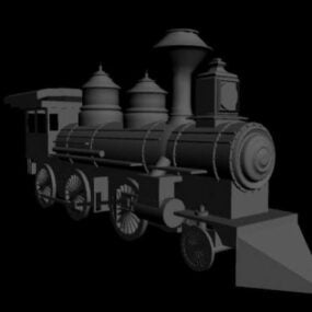 قطار قاطرة Lowpoly 3d نموذج