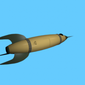 Space Rocketship 3D-malli