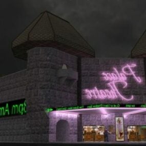 Restaurantgebäude Coffee Shop 3D-Modell