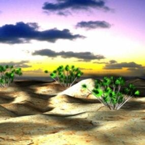 Woestijnterreinlandschap 3D-model