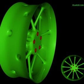 Groene autovelg 3D-model
