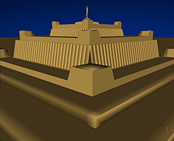 Ancient Temple Building Pyramid Shape Free 3d Model - .3ds, .Obj ...