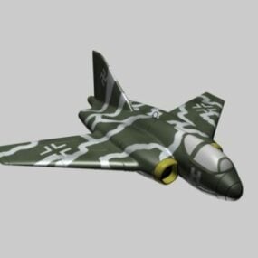 Modello 3d dell'aereo militare