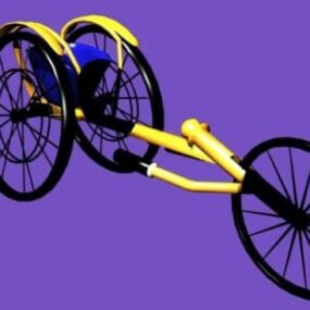 Racing Wheels Chair Vehicle 3d model