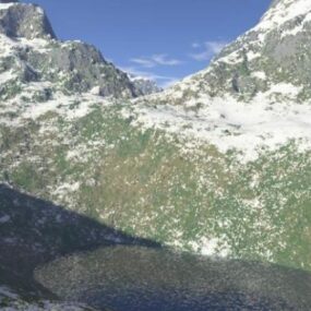Realistic Snow Mountain 3d model