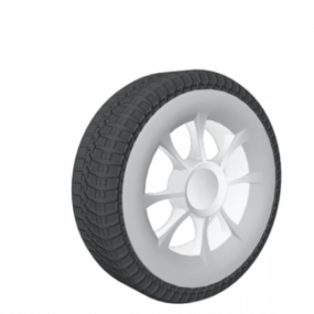 Rims With Rubber Tire 3d model