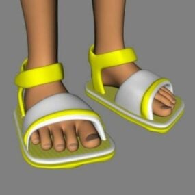 Model 3D sandałów z kreskówek