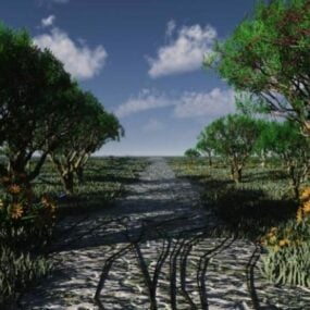 Road Terrain Landscape 3D-malli