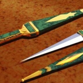 Set Senjata Pedang Pendek model 3d