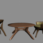 Muebles de silla de mesa de ratán al aire libre