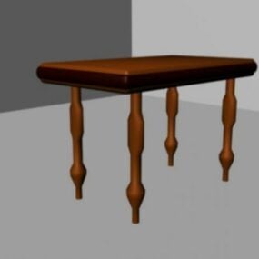 Desk Furniture Carved Style 3d model