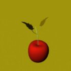 التفاحة الفاكهة Lowpoly
