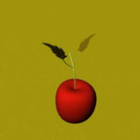 التفاحة الفاكهة Lowpoly 3d نموذج