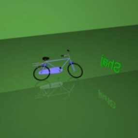 Lowpoly 3D model konceptu jízdního kola