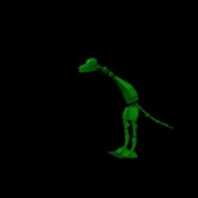 Lowpoly نموذج حيوان الديناصور الكرتوني ثلاثي الأبعاد