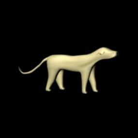 Lowpoly Hund Tier 3D-Modell