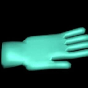 3D-Modell eines Handhandschuhs aus Kunststoff