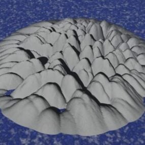 Harmaa Rock Terrain 3D-malli