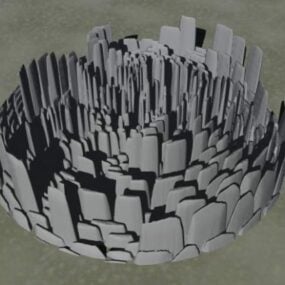 Abstrakcyjny model 3D o zakrzywionym kształcie