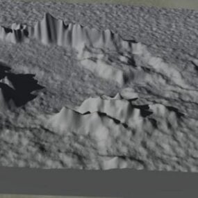 Mô hình 3d phong cảnh địa hình núi Tây Nguyên