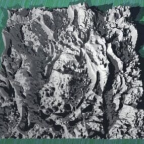雪山岩石3d模型