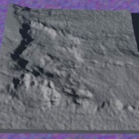 Měsíční terénní krajina 3D model
