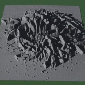 Terræn Landskab Mountain Simulator 3d-model
