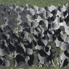 Abstract Swirl Shape Landschap 3D-model