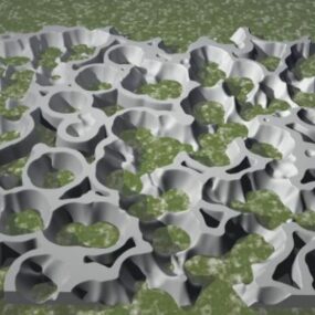 Abstraktní terénní tvar dekorace 3D model
