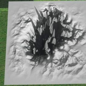 التضاريس المناظر الطبيعية سقوط الجبل نموذج 3D
