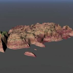 3д модель горного пейзажа Каньона