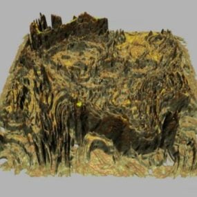 Model 3d Landskap Rupa Bumi Batu Alam