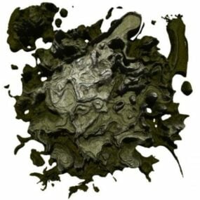 3д модель Абстрактная форма брызг грязи