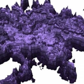 Purple Rock Terrain Landscape 3d model
