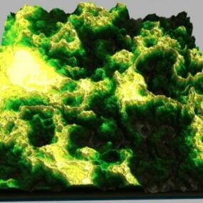 Grünes Berggelände 3D-Modell