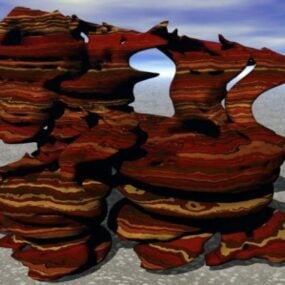 Rock Cliff Landskab 3d-model
