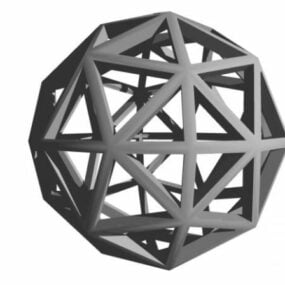 Modelo 3D de decoração em forma de malha de esfera