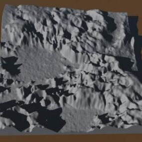 Small Mountain Terrain Landscape 3d model