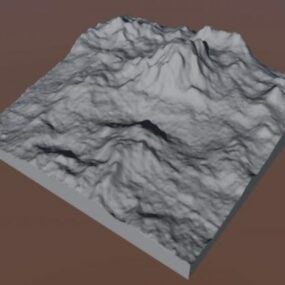Model 3d Lanskap Gunung