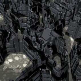 Maze Rock Building 3D-malli